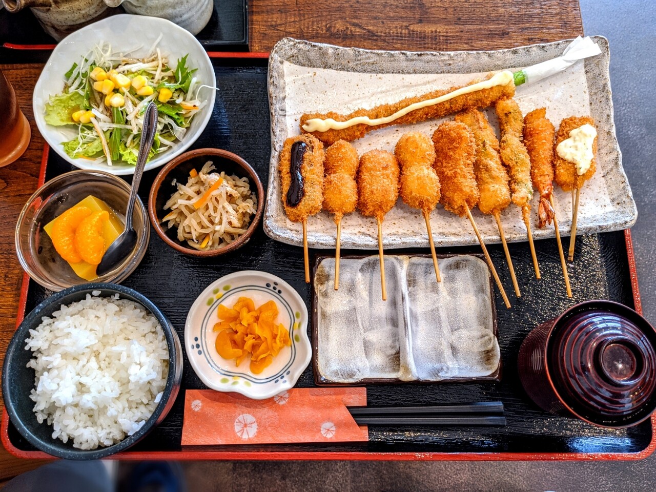 旬彩串カツ みやび 串カツ定食 新居浜市 新 愛媛さすらい日記