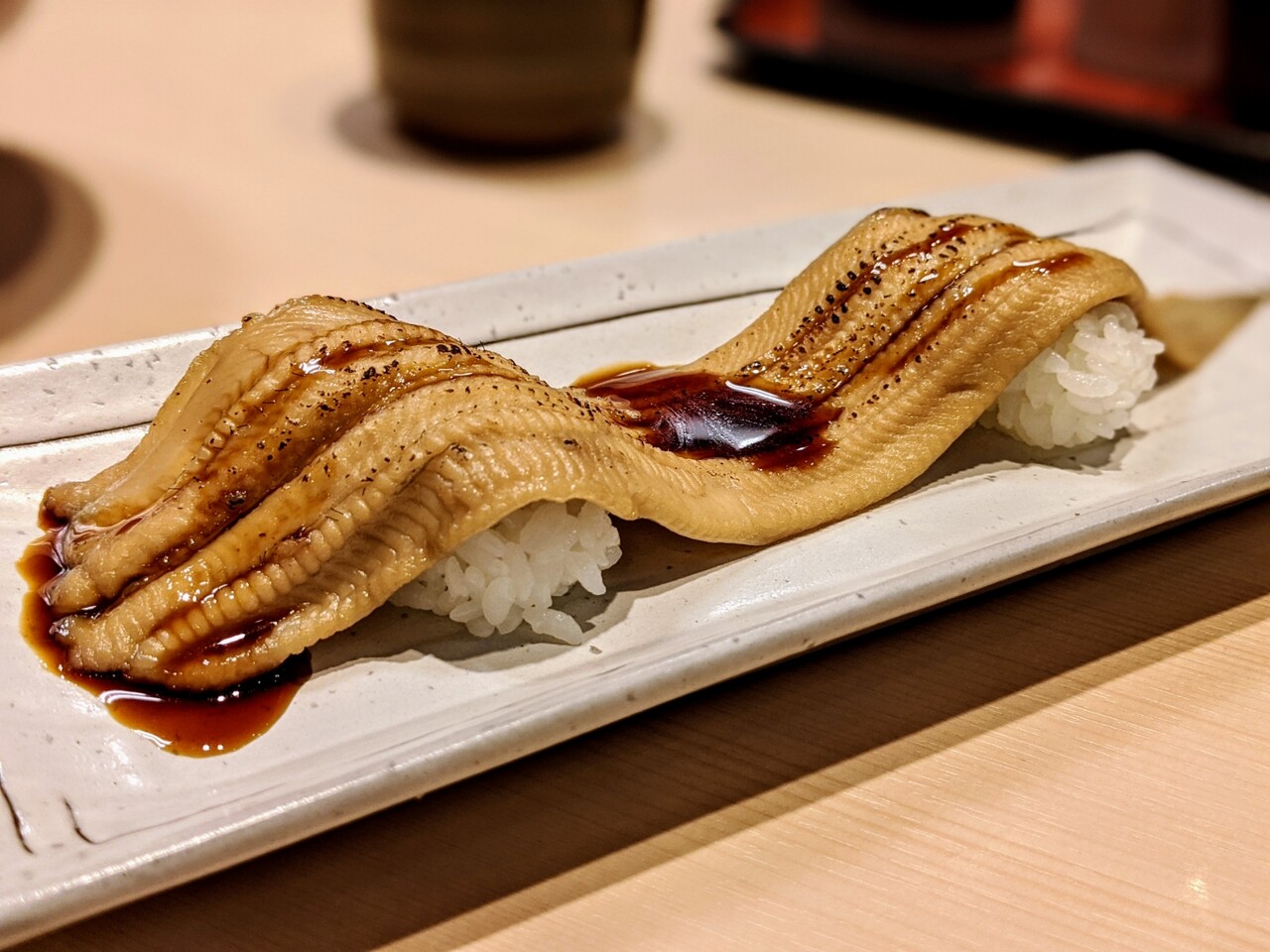 てんてん丸 松前店 大穴子一本握り 松前町 新 愛媛さすらい日記