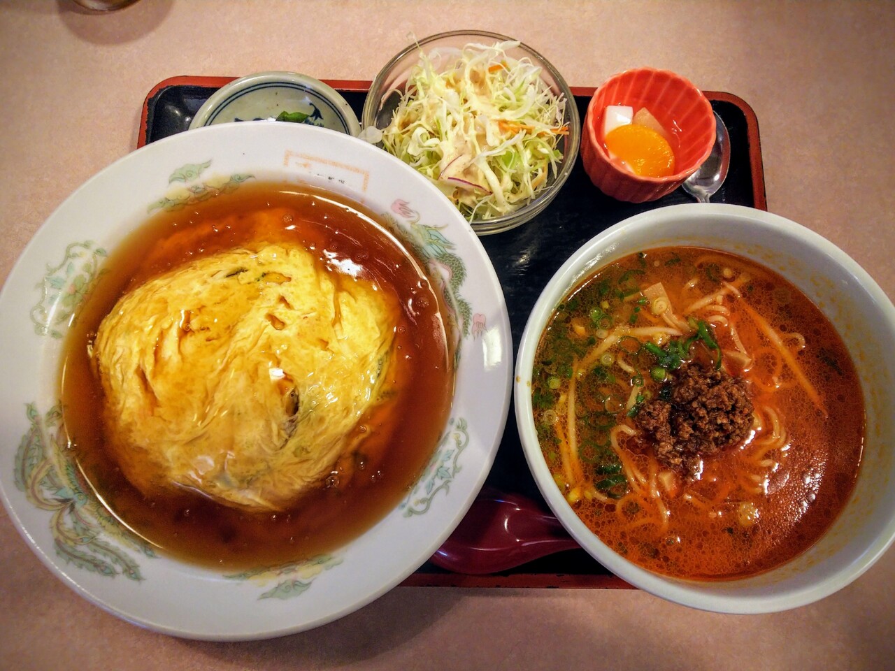 中国亭 天津飯 担々麺セット 宇和島市 新 愛媛さすらい日記 中国亭 天津飯 担々麺セット 宇和島市 新 愛媛さすらい日記