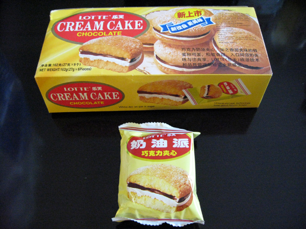 中国ロッテ楽天(乐天)のクリームケーキを食す!