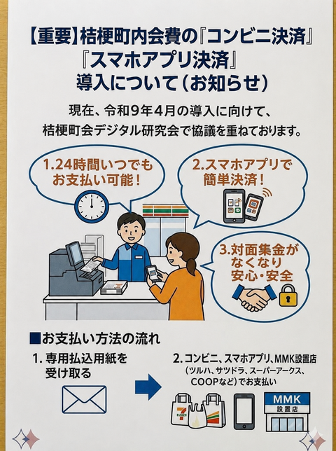 コンビニ決済チラシ
