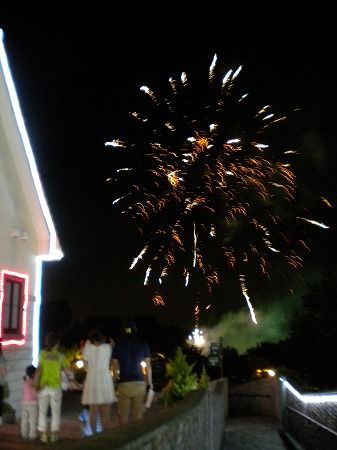 イルミネーションと花火