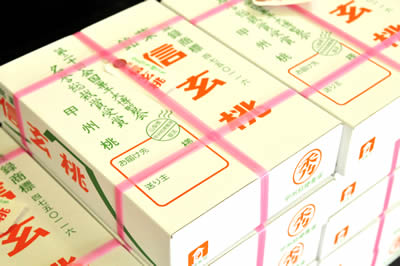 これはお菓子の信玄桃