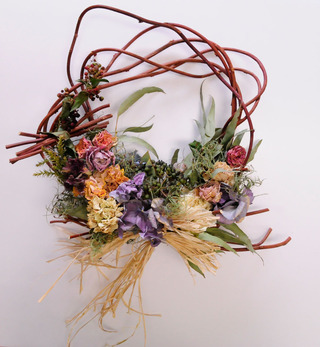 ドライフラワーリース