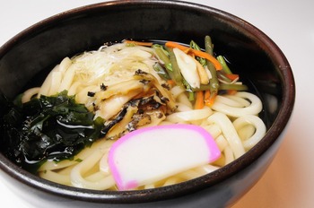 鮑の煮貝うどん