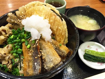 さんまと舞茸の秋味丼定食