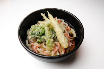 春の旬野菜三種盛り天ぷらうどん