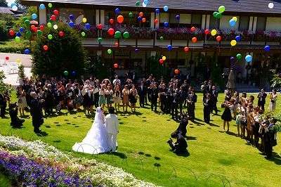 ハイジズガーデンのバルーンリリース