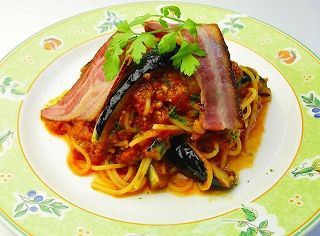 s-トマトとなすのスパゲッティ★