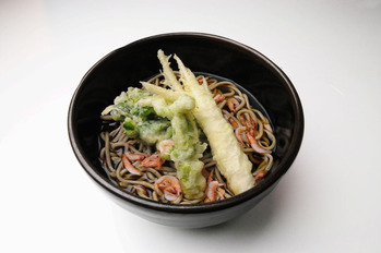 春の旬野菜三種盛り天ぷらそば