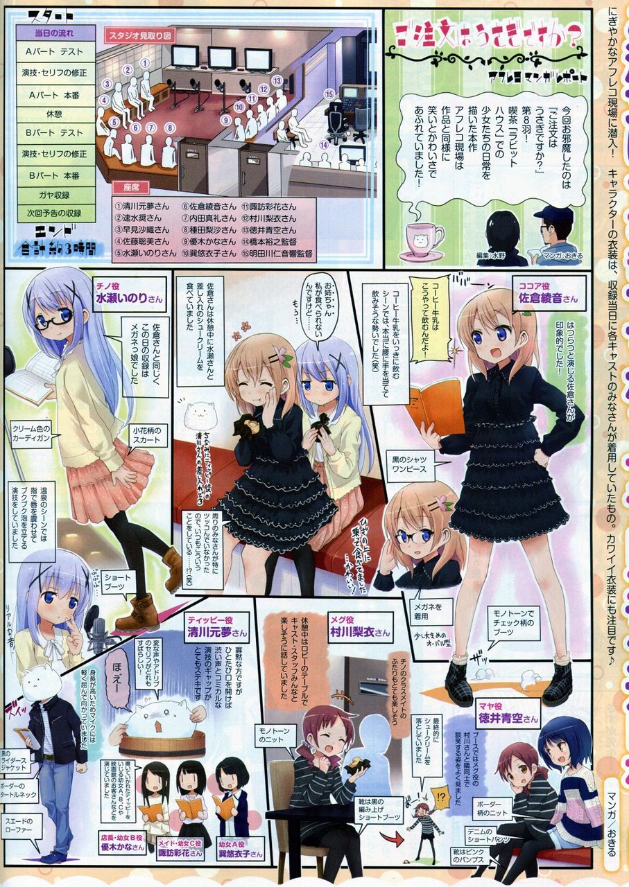画像あり ごちうさ のアフレコ現場が超絶萌え現場であることが判明ｗｗｗｗｗｗｗｗw つー速