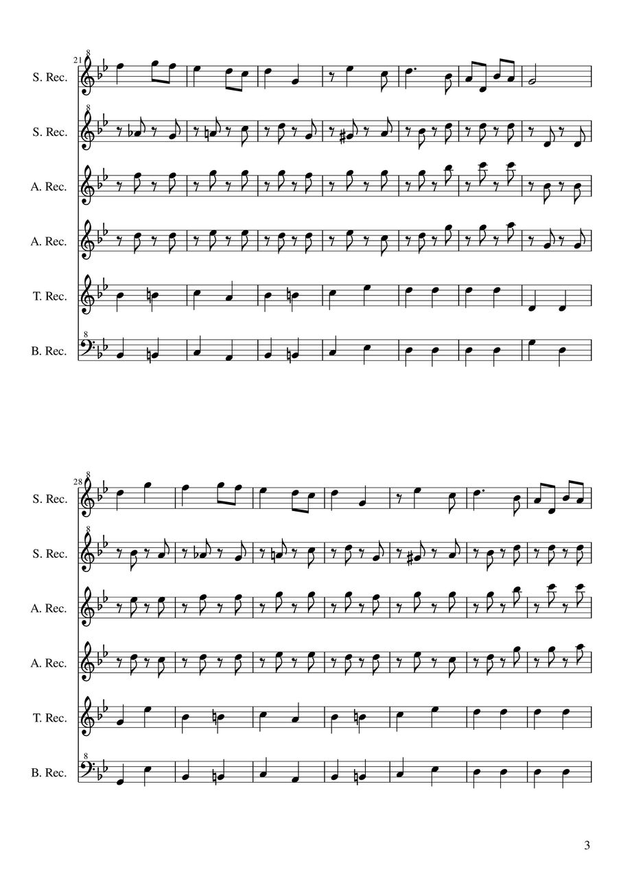 ロシア民謡 Katyusha カチューシャ リコーダー六重奏 楽譜 楽譜置き場