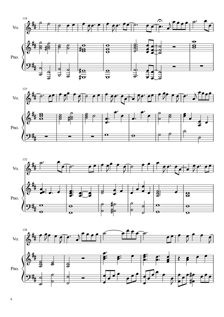 レフティーモンスター ホシアイ ピアノ伴奏譜 原曲キー 3 楽譜置き場
