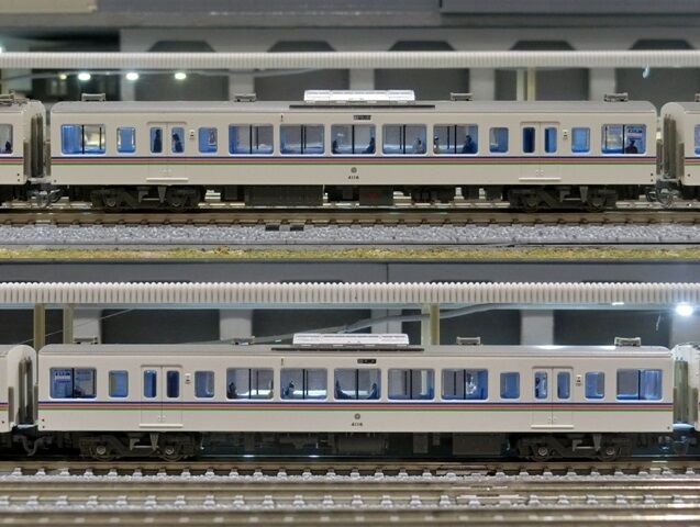 西武4000系(4015編成・ワンマン改造車・シングルアーム)4両セット 加工品 在籍車両】 西武鉄道 ― 4000系・ワンマン改造・シングルアーム