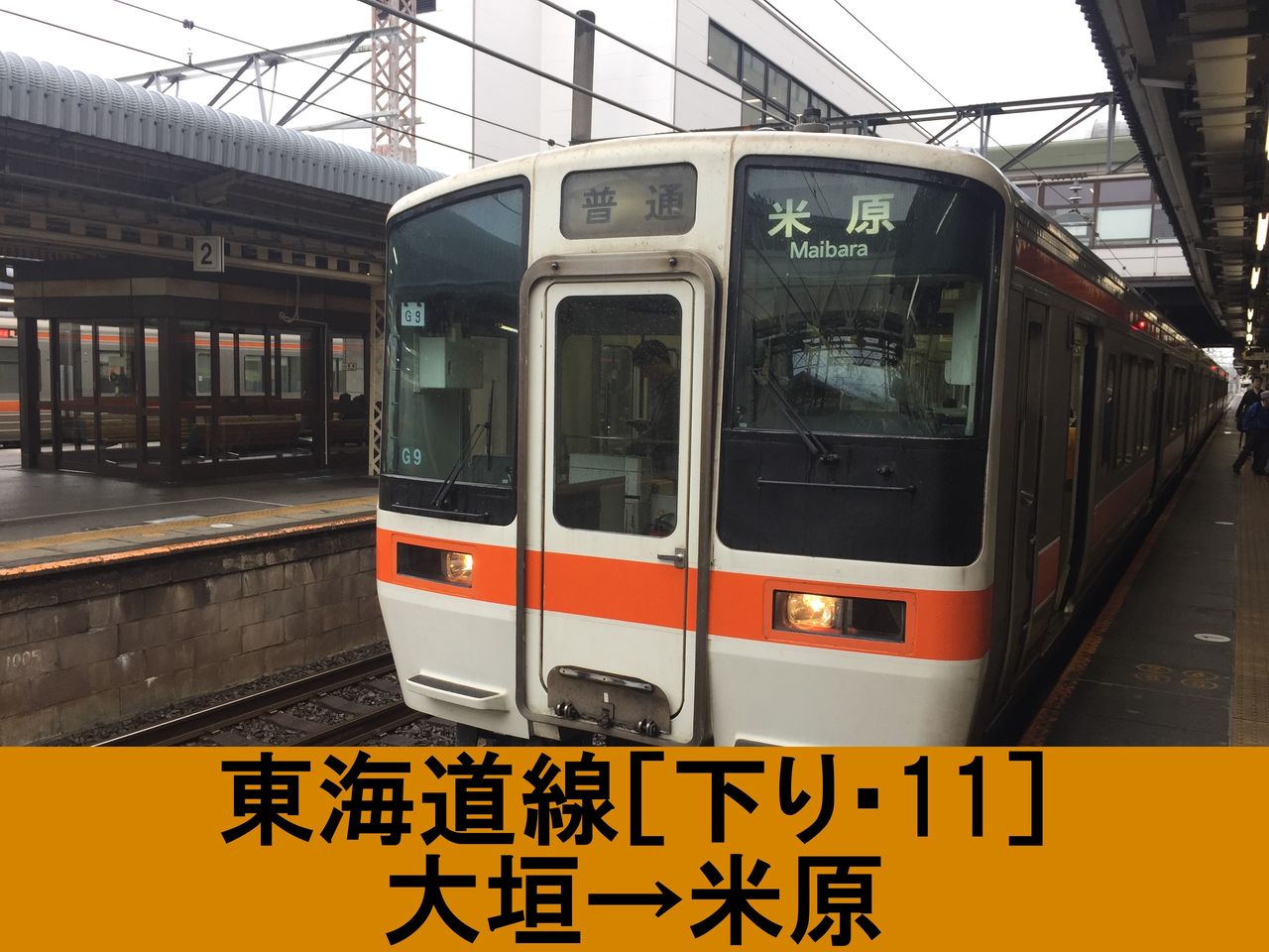 東海道線 車窓 下り 11 大垣 米原 一駅車窓の旅