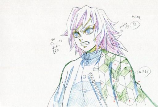 鬼滅の刃 累　展示原画ポストカード　絵巻　カフェ　ufotable 鬼滅 ポストカード 累(縦イラスト/あやとり) 展示原画ポストカード