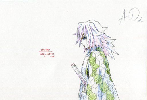 冨岡義勇(横顔/半身) 展示原画ポストカード 「鬼滅の刃 キャラクター