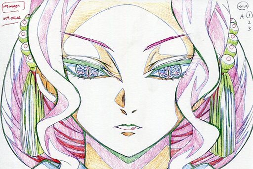 鬼滅の刃 鬼舞辻無惨　展示原画ポストカード　絵巻　カフェ　ufotable 鬼舞辻無惨(女装/正面/目下向き) 展示原画ポストカード 「鬼滅の刃