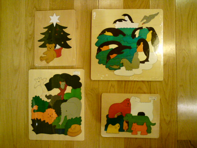 ジョージラック 二重パズル 木製農場パズル トラクターと動物 【GEORGE