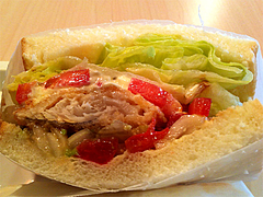 6サンドイッチランチ:【夏限定】白身フライとサルサソース490円@sandelica(サンデリカ)・清川
