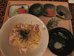 料理:菊花椀と宿菜園の野菜浅漬け@僧伽小野・糸島