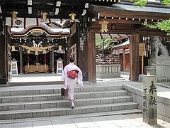 外観:櫛田神社・本殿へ@博多つけ蕎麦・串揚げ・博多大乗路・櫛田神社