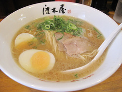 4ラーメン290円+ゆで玉子60円@唐木屋・六本松