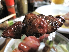 料理:とりレバー120円@焼鳥牛作・福岡市中央区小笹