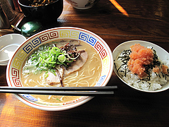 11ランチ:明太子ごはんセット680円@博多ラーメン・未羅来留亭(ミラクル亭)・平尾
