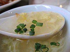 料理：かき玉スープ＠点心楼・台北・薬院店