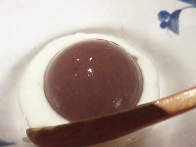 19クリームチーズと桃のピュレ