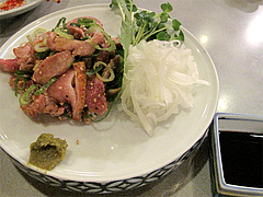 料理:地鶏たたき800円@長浜屋台やまちゃん福岡天神店