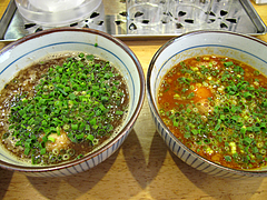 ランチ:つけ麺スープ2種@つけ麺・麺屋・光喜・福岡