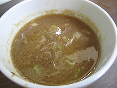 料理:博多つけ麺スープ割り1@博多麺業・島系・春吉店