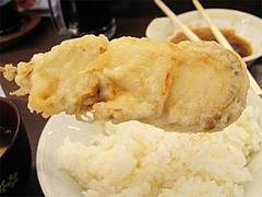 料理:ホタテ串の天ぷら150円@だるまの天ぷら定食・吉塚本店