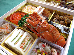料理:斜め空撮@2011セントラルホテル福岡お節(おせち)・二の重