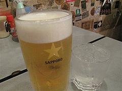 料理:生ビールと麦焼酎@長浜屋台やまちゃん福岡天神店