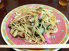 ランチ:皿うどん600円@中華万里・長浜鮮魚市場会館・福岡