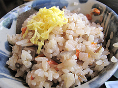 料理:ソーキそばセットのじゅーしー@結の懸け橋・平尾