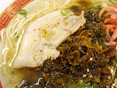 辛子高菜とチャーシュー@一九ラーメン老司店