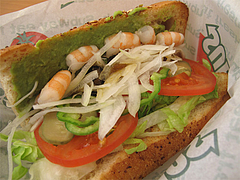 料理:えびアボカド450円@SUBWAY(サブウェイ)天神昭和通り店