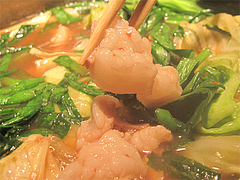 料理:牛もつ鍋のモツ@牛もつ鍋なの川・福岡市中央区那の川