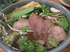 料理:醤油ヌードル(バーミーナーム)650円@タイ料理オシャ・大橋