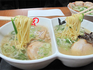 13食べ比べラーメン麺@赤のれん&とん吉