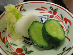 14ランチ:漬物@水炊き・新三浦・天神ビル