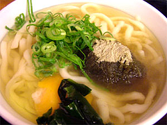 昆布うどん430円+玉子70円@因幡うどん