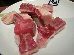 料理:黒毛和牛のトロホルモン(塩ダレ)490円@牛角・東比恵店