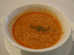 15ランチ:トマト・チーズ・卵のスープ@ブルースター・タカクラホテル福岡