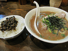 14ランチ:ラーメン580円+辛し高菜どん100円@魚介醤油豚骨・ラーメン・いっき