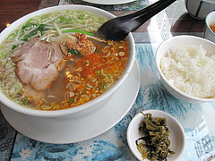 料理:坦仔麺+白ご飯700円@台湾飯店・野間
